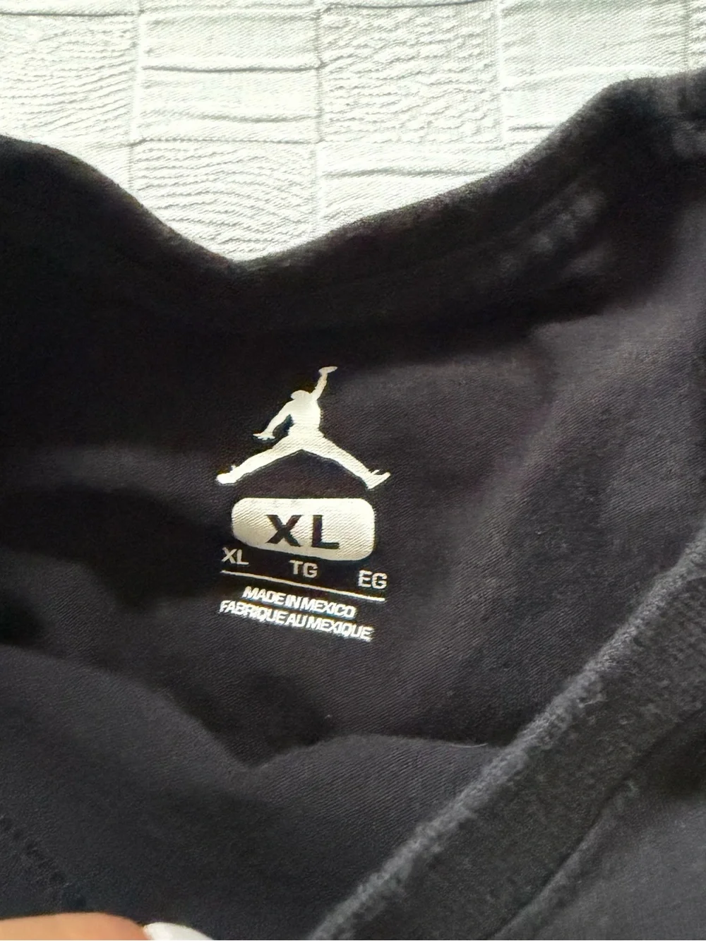 Jordan Black Short Sleeve Tee with Red Jumpman and White Lettering